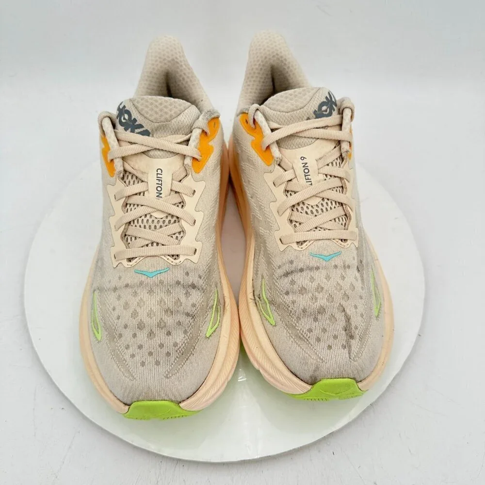 Hoka One One Clifton 9 Women Size 9.5B 1127896-VLS Vanilla Astral Mesh Sneaker